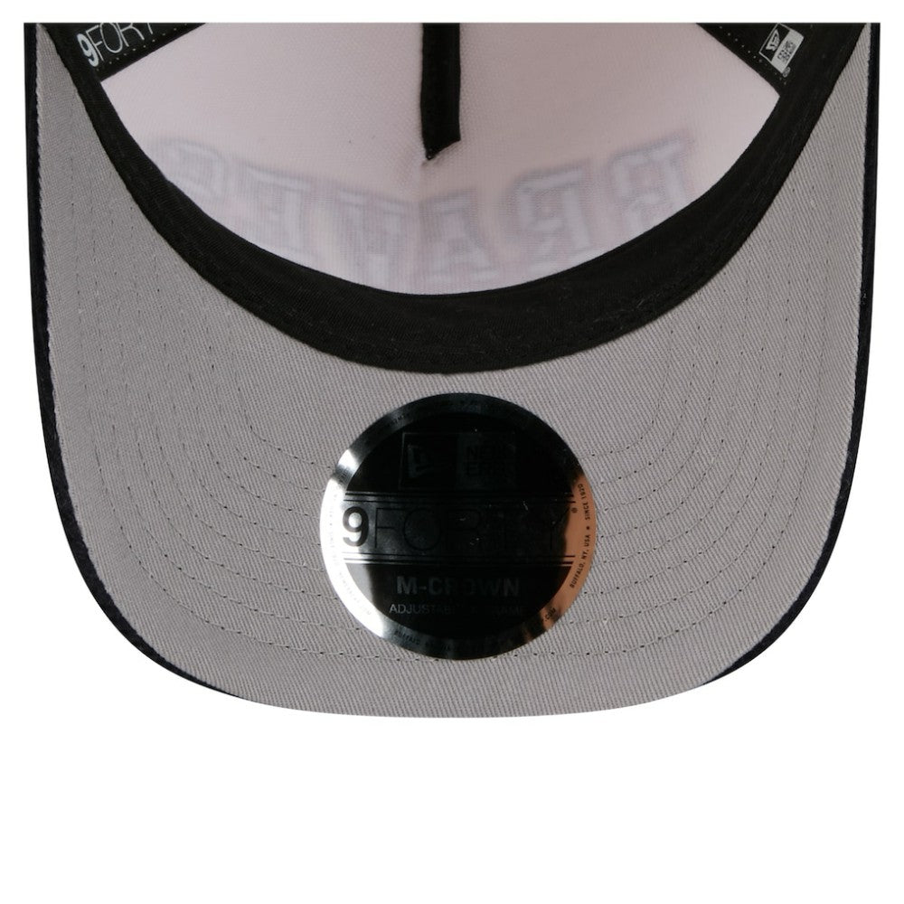 Atlanta Braves Sided Corduroy 9FORTY A-Frame Adjustable Hat - Cream/Navy | New Era