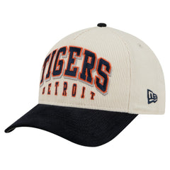 Detroit Tigers Sided Corduroy 9FORTY A-Frame Adjustable Hat - Cream/Navy | New Era