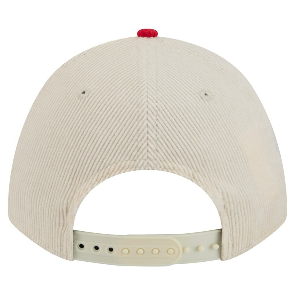 Philadelphia Phillies Sided Corduroy 9FORTY A-Frame Adjustable Hat - Cream/Red | New Era