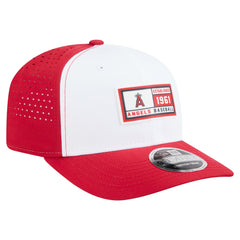 Los Angeles Angels Established Patch 9SEVENTY Adjustable Hat - White/Red | New Era