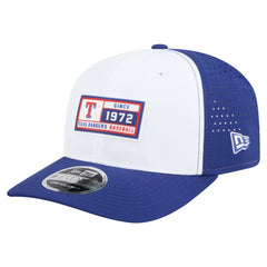 Texas Rangers Established Patch 9SEVENTY Adjustable Hat - White/Royal | New Era