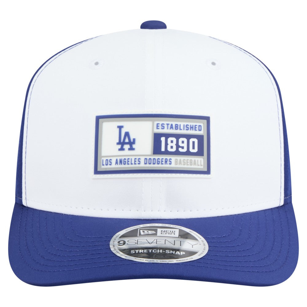 Los Angeles Dodgers Established Patch 9SEVENTY Adjustable Hat - White/Royal | New Era