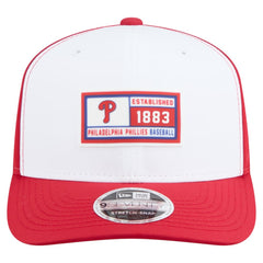 Philadelphia Phillies Established Patch 9SEVENTY Adjustable Hat - White/Red | New Era