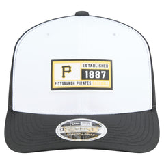 Pittsburgh Pirates Established Patch 9SEVENTY Adjustable Hat - White/Black | New Era