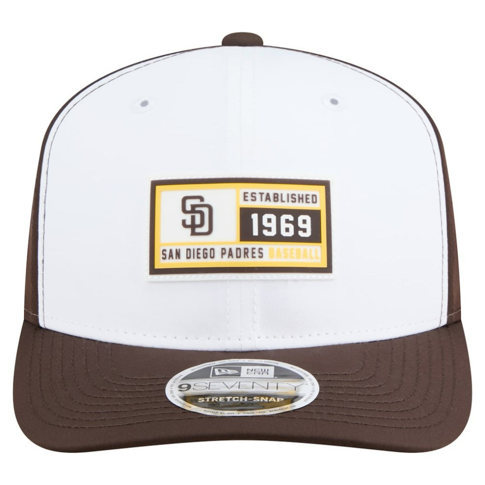 San Diego Padres Established Patch 9SEVENTY Adjustable Hat - White/Brown | New Era