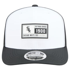 Chicago White Sox Established Patch 9SEVENTY Adjustable Hat - White/Black | New Era