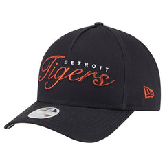 Detroit Tigers Women's Metallic A-Frame 9FORTY Adjustable Hat - Navy | New Era