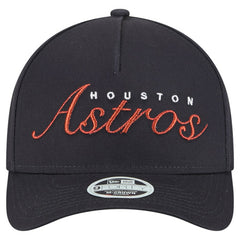 Houston Astros Women's Metallic A-Frame 9FORTY Adjustable Hat - Navy | New Era
