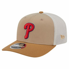 Philadelphia Phillies 9SEVENTY Trucker Adjustable Hat - Stone | New Era