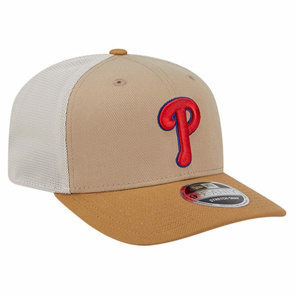 Philadelphia Phillies 9SEVENTY Trucker Adjustable Hat - Stone | New Era