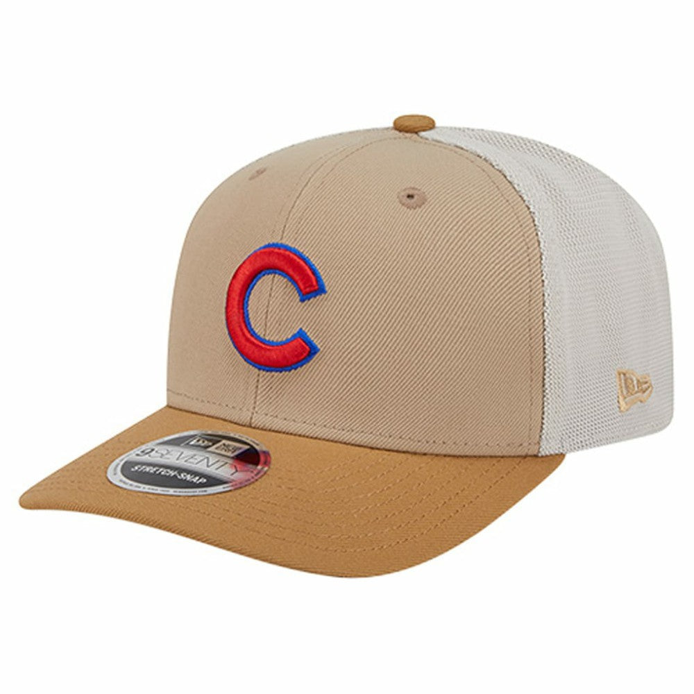 Chicago Cubs 9SEVENTY Trucker Adjustable Hat - Stone | New Era