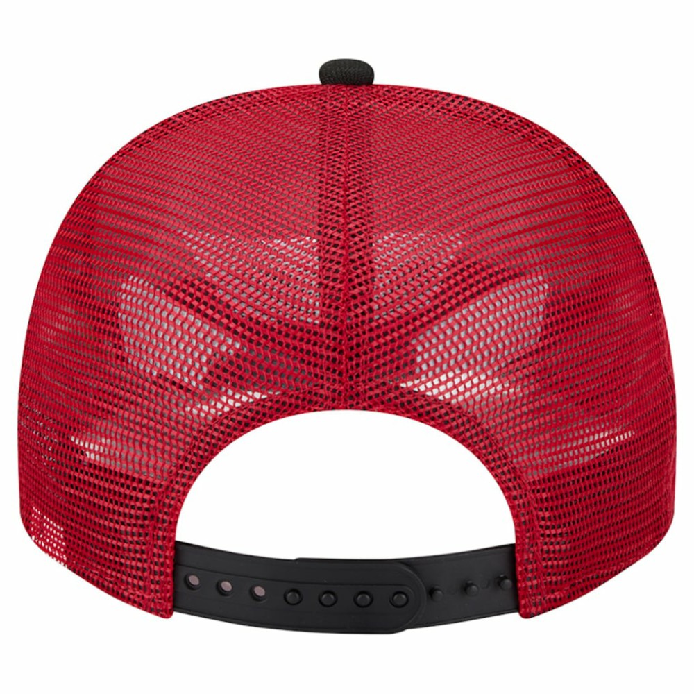 Cincinnati Reds Banner A-Frame 9FIFTY Trucker Snapback Hat - Cream/Red | New Era