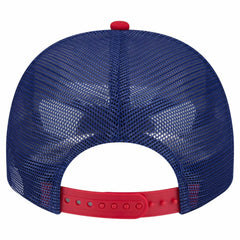 Texas Rangers Banner A-Frame 9FIFTY Trucker Snapback Hat - Cream/Royal | New Era