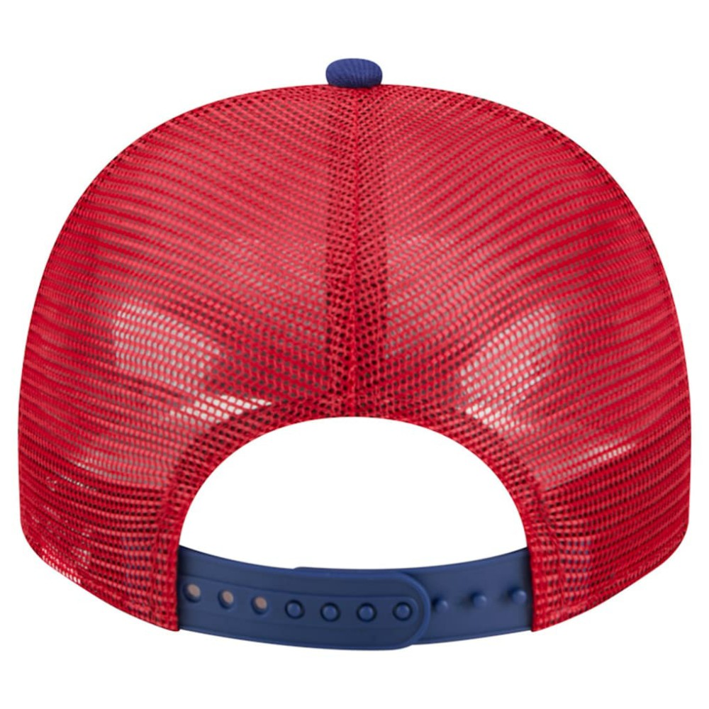 Philadelphia Phillies Banner A-Frame 9FIFTY Trucker Snapback Hat - Cream/Red | New Era