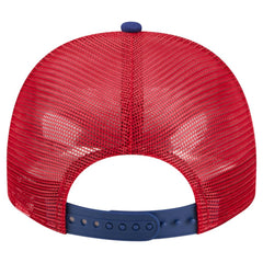 Philadelphia Phillies Banner A-Frame 9FIFTY Trucker Snapback Hat - Cream/Red | New Era
