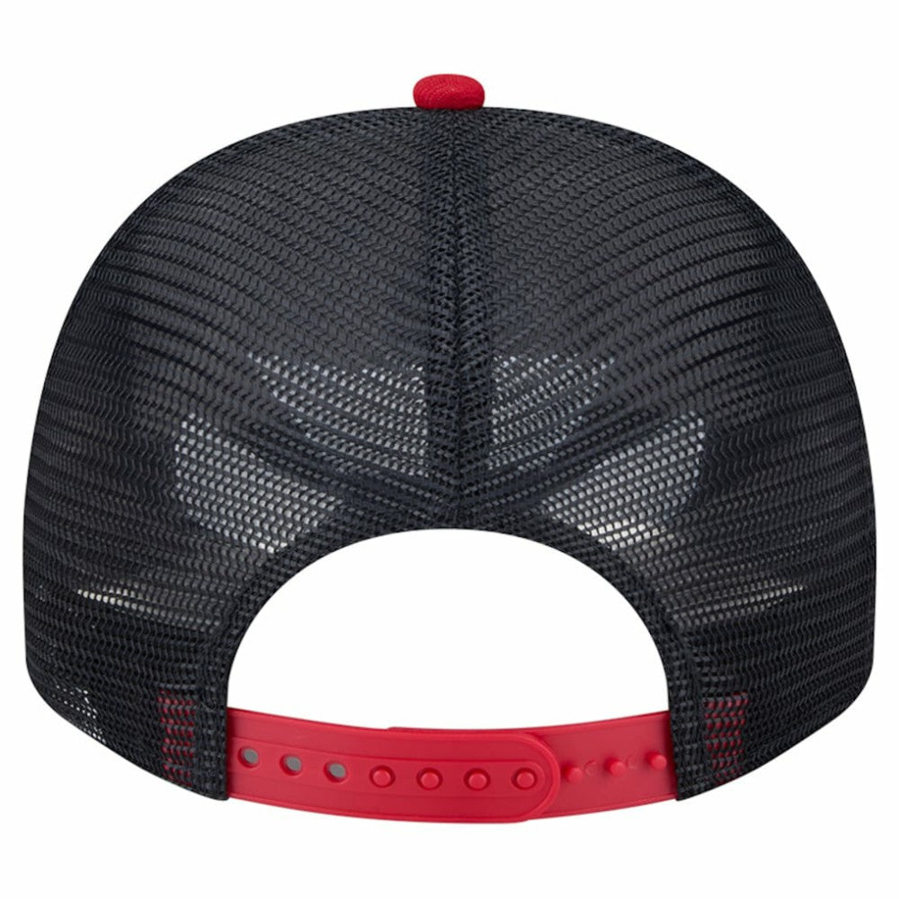 Minnesota Twins Banner A-Frame 9FIFTY Trucker Snapback Hat - Cream/Navy | New Era