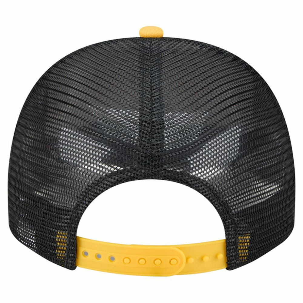 Pittsburgh Pirates Banner A-Frame 9FIFTY Trucker Snapback Hat - Cream/Black | New Era