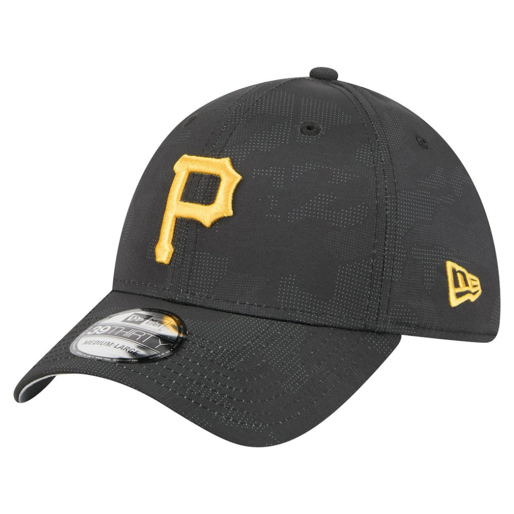 Pittsburgh Pirates Tonal Camo 39THIRTY Flex Hat - Black | New Era