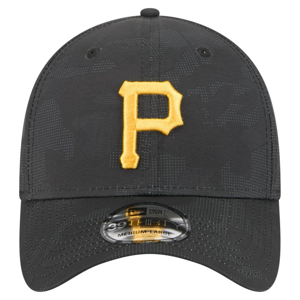 Pittsburgh Pirates Tonal Camo 39THIRTY Flex Hat - Black | New Era