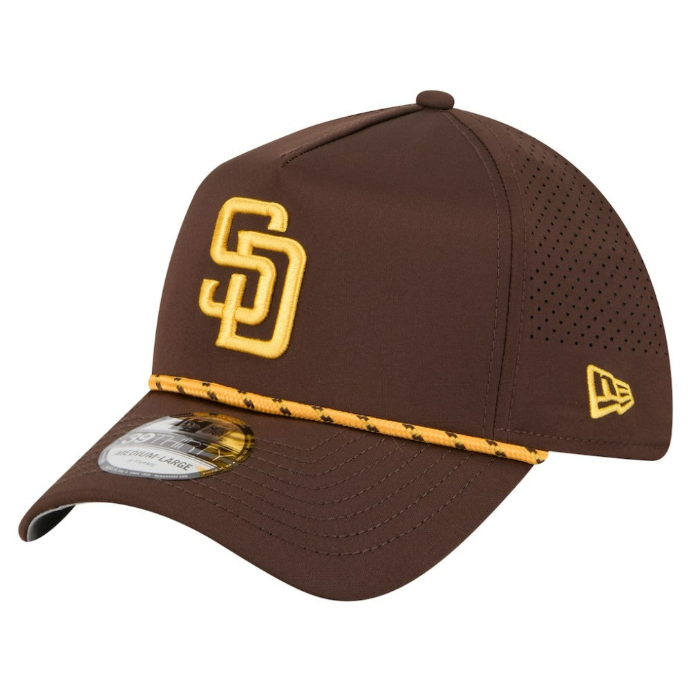 San Diego Padres 39THIRTY A-Frame Perforated Flex Hat - Brown | New Era