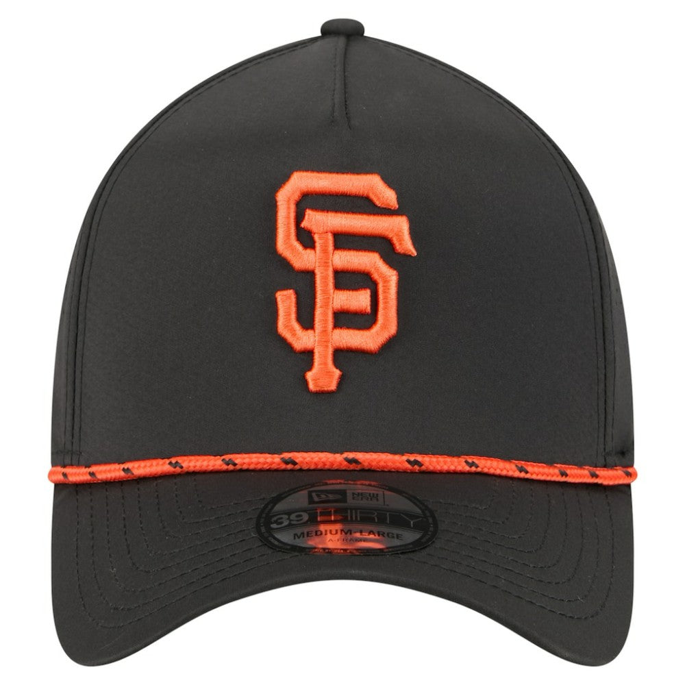 San Francisco Giants 39THIRTY A-Frame Perforated Flex Hat - Black | New Era
