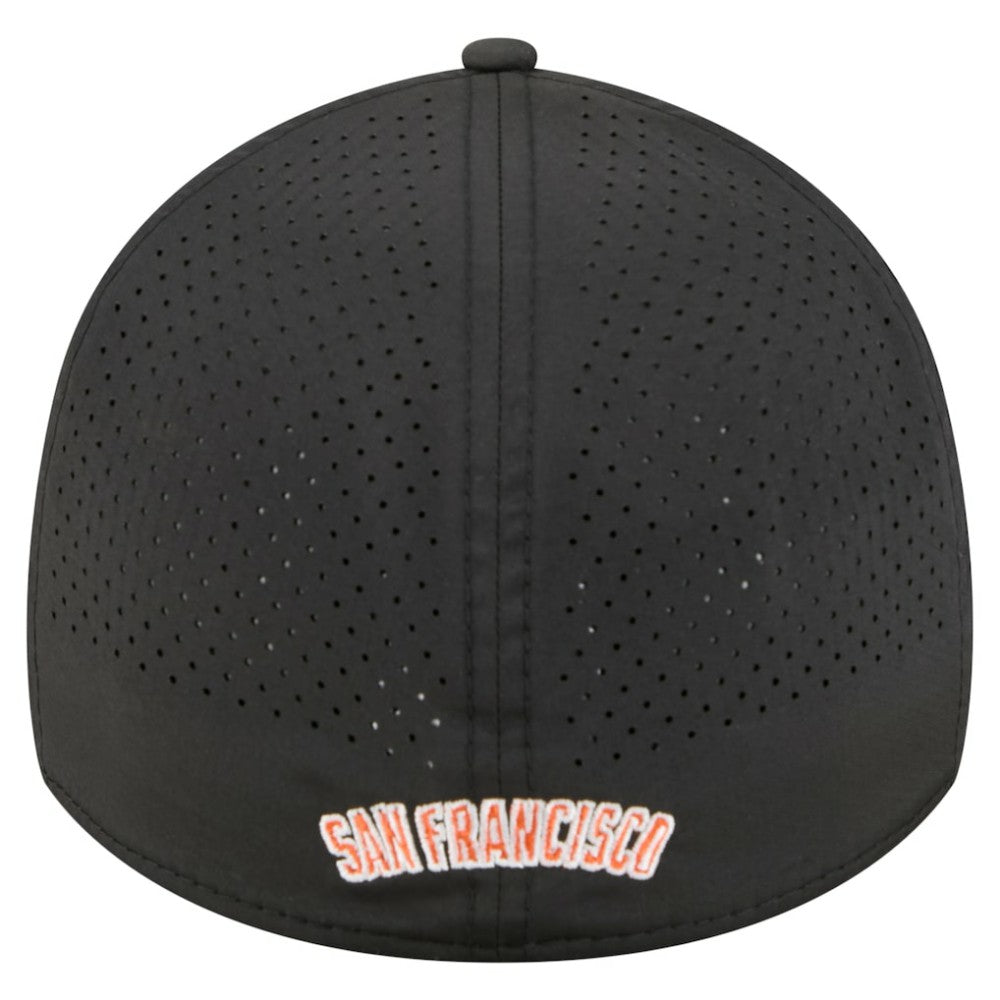 San Francisco Giants 39THIRTY A-Frame Perforated Flex Hat - Black | New Era