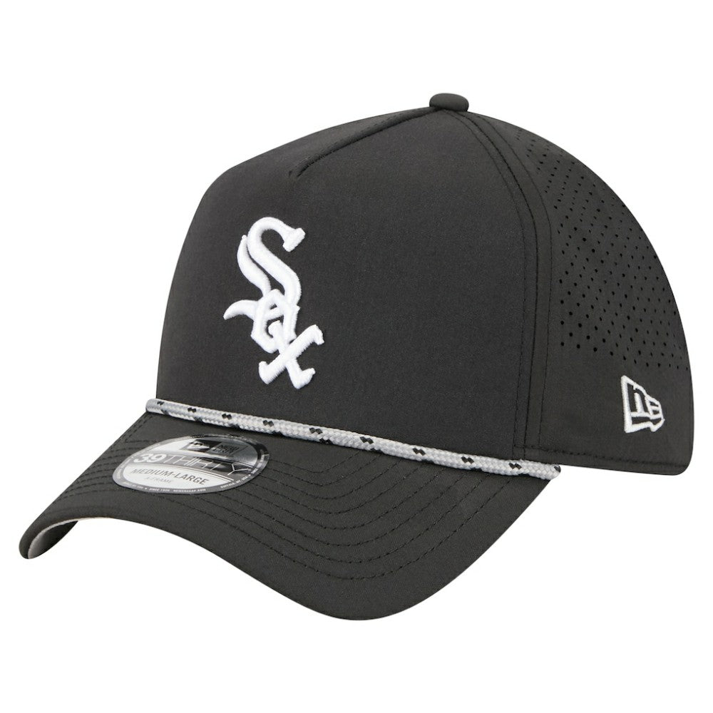 Chicago White Sox 39THIRTY A-Frame Perforated Flex Hat - Black | New Era