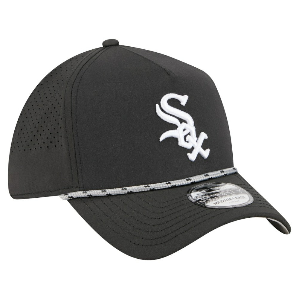 Chicago White Sox 39THIRTY A-Frame Perforated Flex Hat - Black | New Era