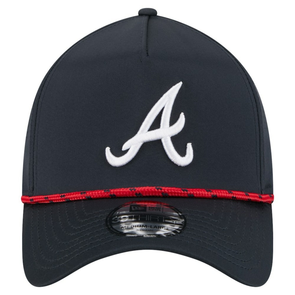 Atlanta Braves 39THIRTY A-Frame Perforated Flex Hat - Navy | New Era
