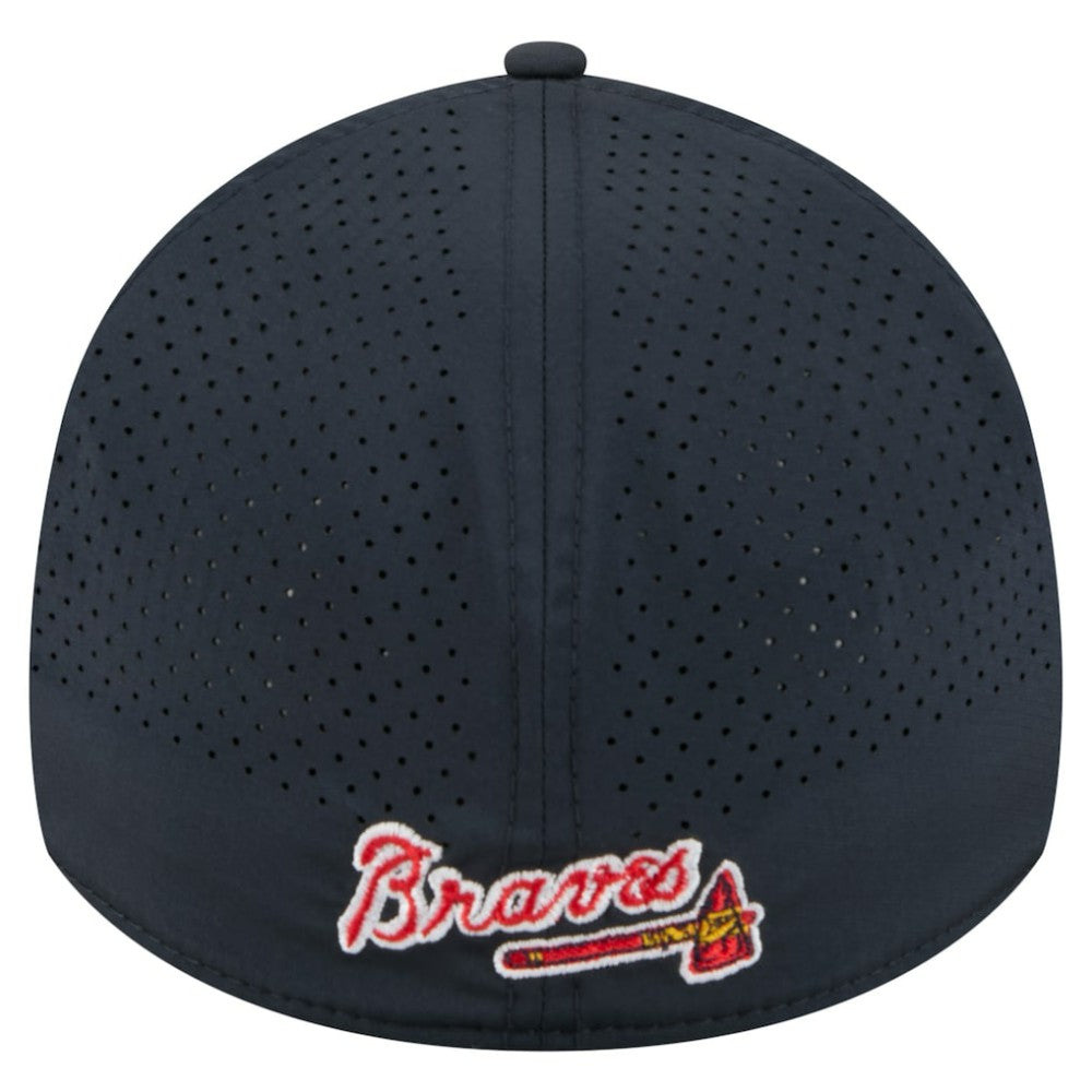 Atlanta Braves 39THIRTY A-Frame Perforated Flex Hat - Navy | New Era