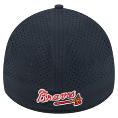 Atlanta Braves 39THIRTY A-Frame Perforated Flex Hat - Navy | New Era