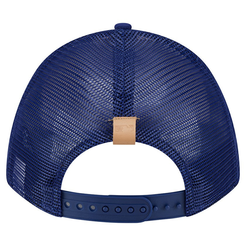 Los Angeles Dodgers Text A-Frame Trucker 9FORTY Hat - Stone/Royal | New Era