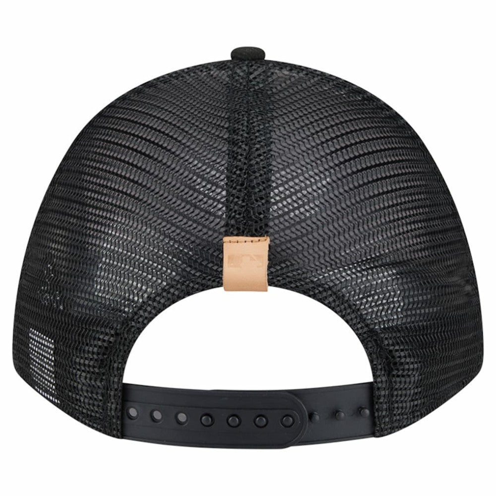 San Francisco Giants Text A-Frame Trucker 9FORTY Hat - Stone/Black | New Era