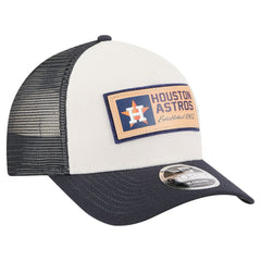 Houston Astros Text A-Frame Trucker 9FORTY Hat - Stone/Navy | New Era