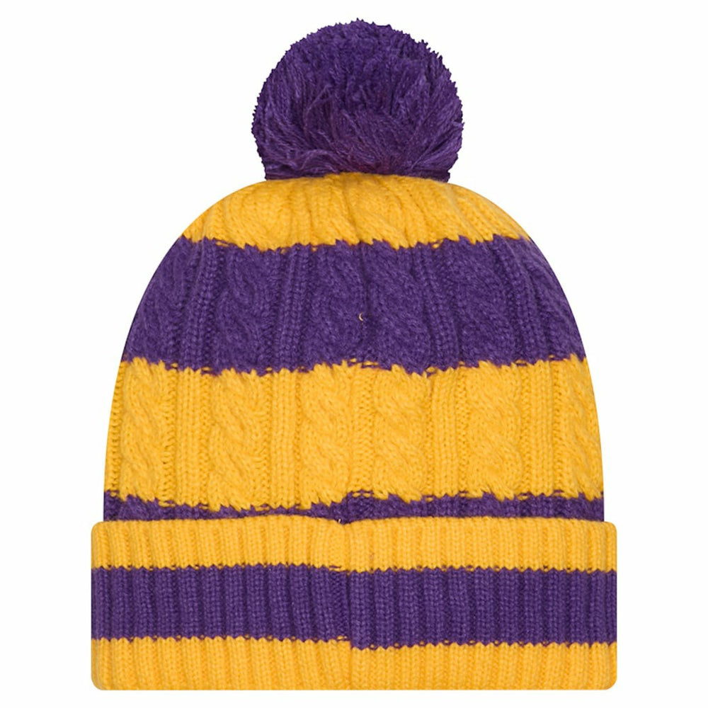 NFL Minnesota Vikings Women's Braided Cuffed Knit Hat with Pom
