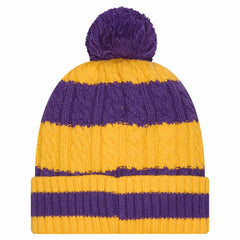NFL Minnesota Vikings Women's Braided Cuffed Knit Hat with Pom
