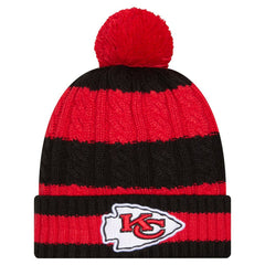 NFL Kansas City Chiefs Women's Braided Cuffed Knit Hat with Pom