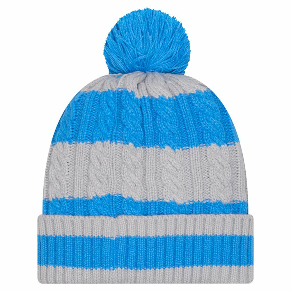 NFL Detroit Lions Women's Braided Cuffed Knit Hat with Pom