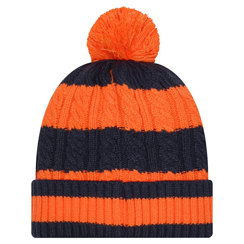 NFL Denver Broncos Women's Braided Cuffed Knit Hat with Pom