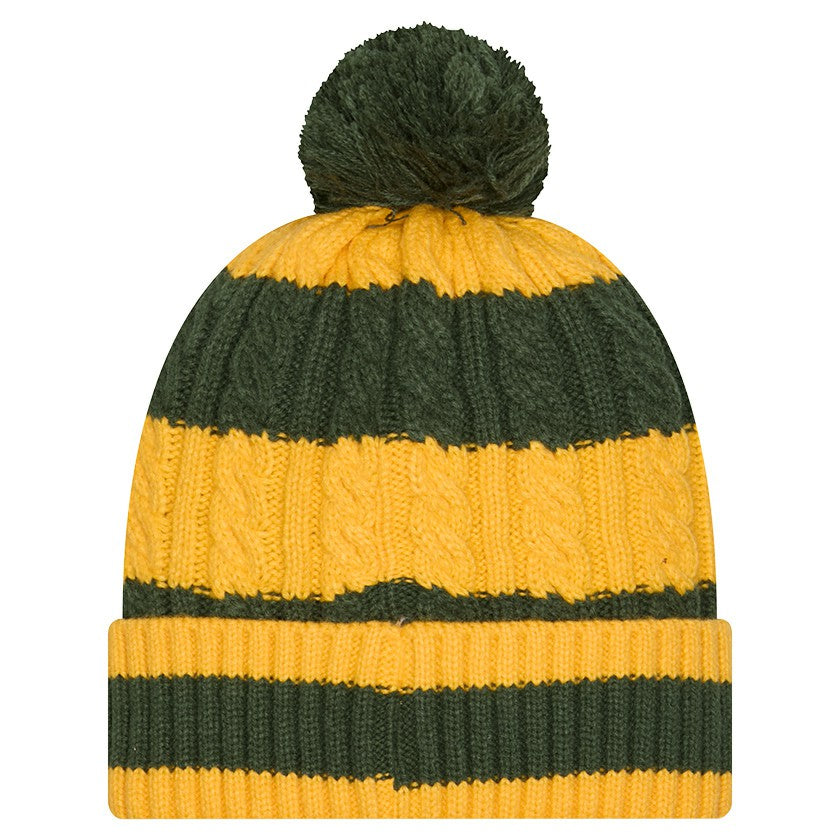 NFL Green Bay Packers Women's Braided Cuffed Knit Hat with Pom