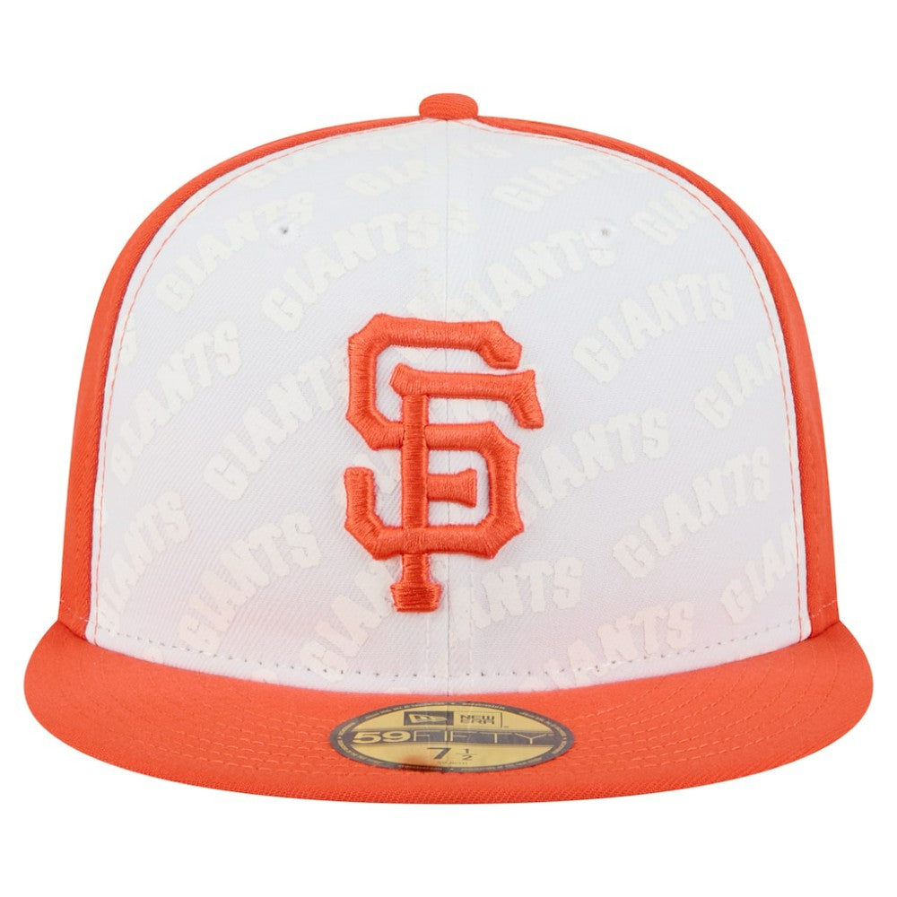San Francisco Giants Repeat 59FIFTY Fitted Hat - White/Orange | New Era