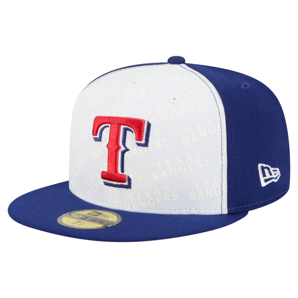 Texas Rangers Repeat 59FIFTY Fitted Hat - White/Royal | New Era