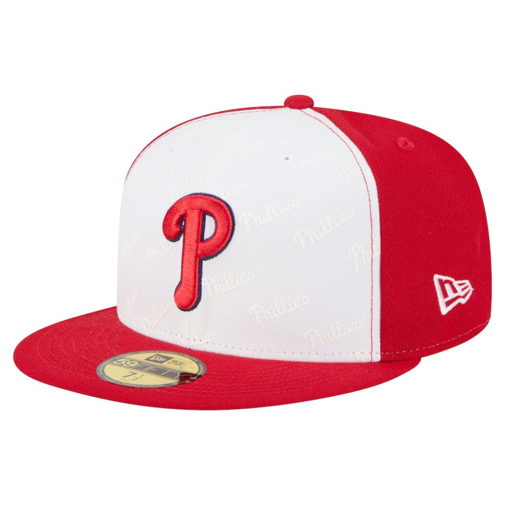 Philadelphia Phillies Repeat 59FIFTY Fitted Hat - White/Red | New Era