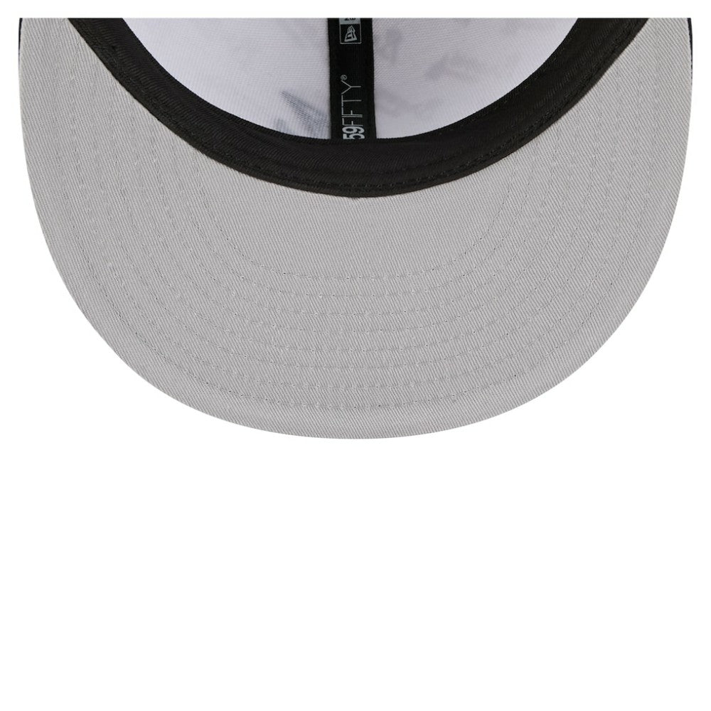Atlanta Braves Repeat 59FIFTY Fitted Hat - White/Navy | New Era