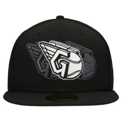 Cleveland Guardians Tri-Hit 59FIFTY Fitted Hat - Black | New Era