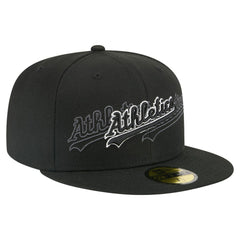 Athletics Tri-Hit 59FIFTY Fitted Hat - Black | New Era