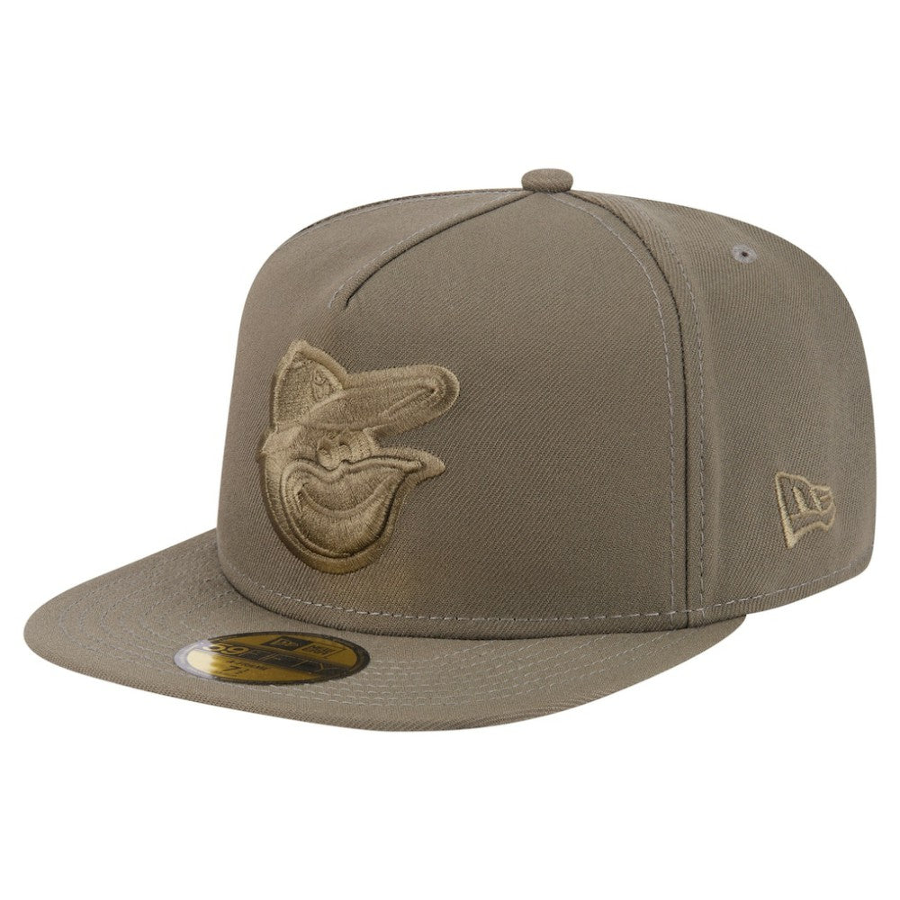 Baltimore Orioles Color Pack A-Frame 59FIFTY Fitted Hat - Olive | New Era