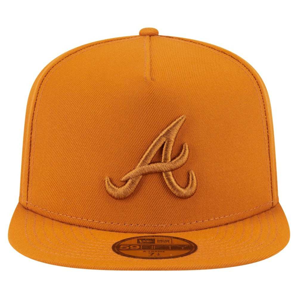 Atlanta Braves Color Pack A-Frame 59FIFTY Fitted Hat - Orange | New Era