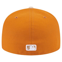 Los Angeles Dodgers Two-Tone Color Pack A-Frame 59FIFTY Fitted Hat - Orange/Light Beige | New Era
