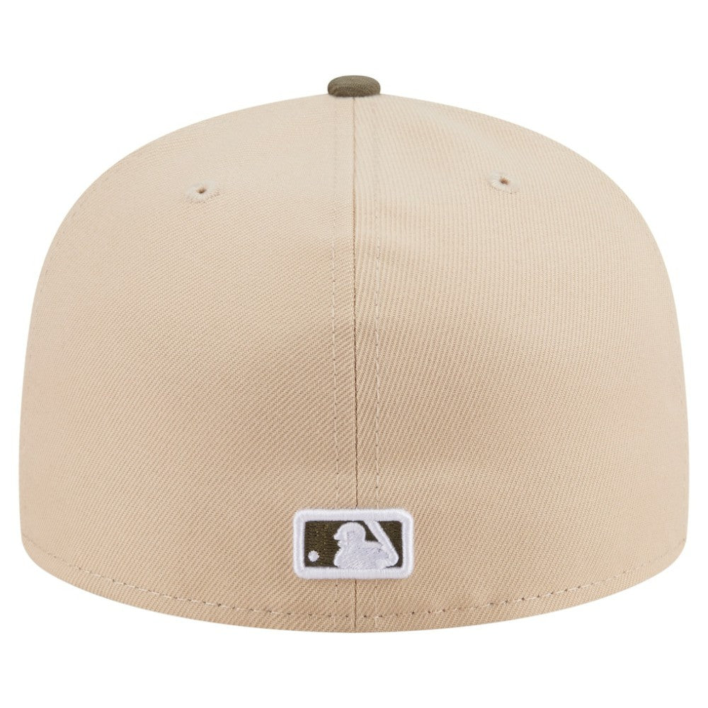 Baltimore Orioles Two-Tone Color Pack A-Frame 59FIFTY Fitted Hat - Light Beige/Olive | New Era